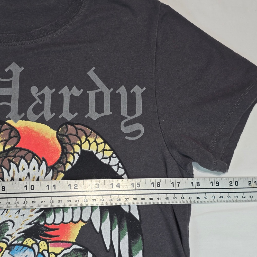 Ed Hardy Mens Skull Eagle Snake Graphic T-Shirt Black‎ Y2K EHMD1100-73 Size M - Picture 10 of 13